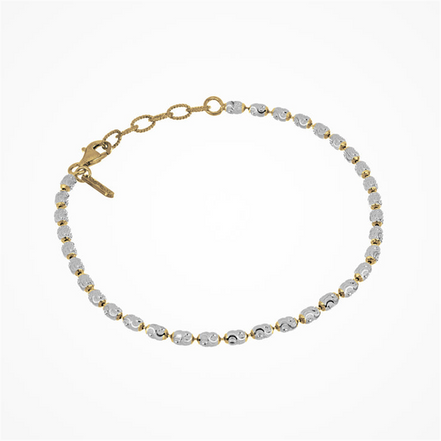 Desmos Two Tone Rice Bracelet 7.25"