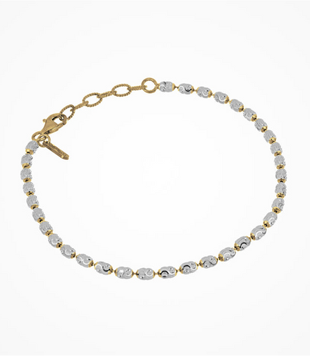 Desmos Two Tone Rice Bracelet 7.25"