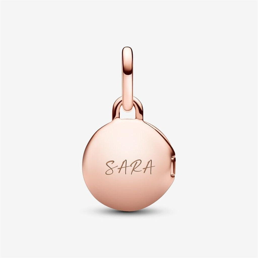 Pandora Moments 14K Rose Gold Plated Openable & Engravable Love Locket Charm