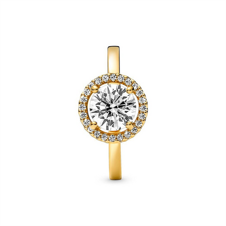 Pandora Timeless Sparkling Round Halo Ring Size 4.5