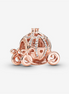Pandora Disney 14K Rose Gold Plated Cinderella Sparkling Carriage Charm