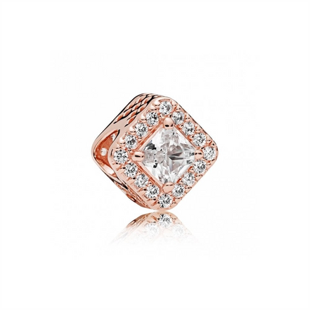 Square Sparkle Halo Charm