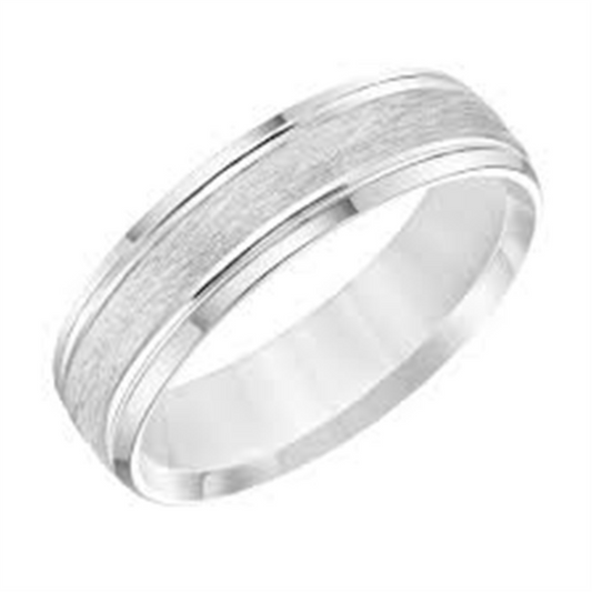 Men's 14k White Gold Wedding Band