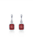 Lafonn 1.82 CTW Simulated Diamond and Garnet January Birthstone Dangle Earrings