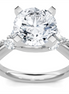 14K White Gold 0.33 CTW Diamond Marquise Shaped Vine Floral Semi-Mount Engagement Ring