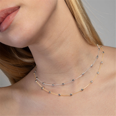 Desmos Two Tone Station Moon Necklace