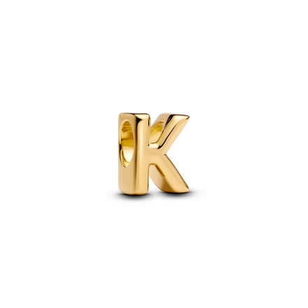 Pandora Letter K Alphabet Gold-Plated Charm