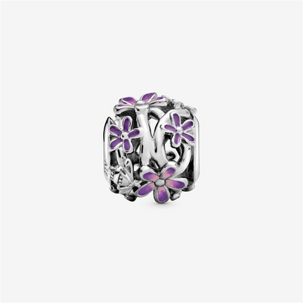 Pandora Moments Openwork Purple Daisy Charm