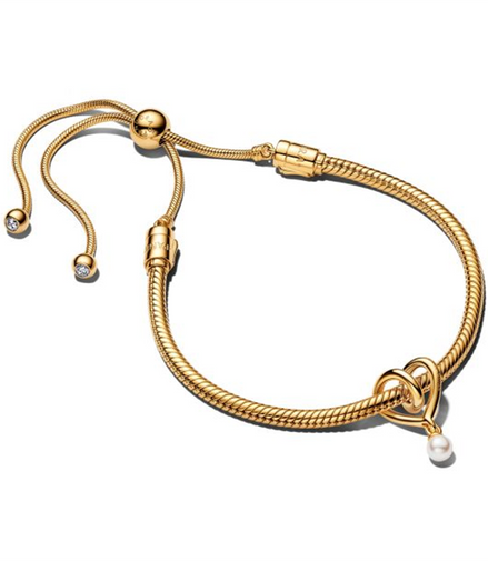 Pandora Golden Heart Bracelet Gift Set