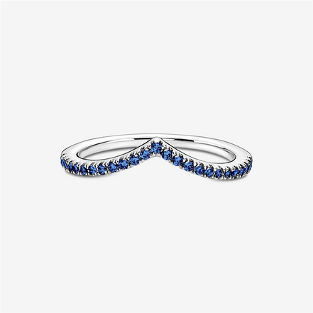 Pandora Timeless Wish Sparkling Blue Ring Size 6