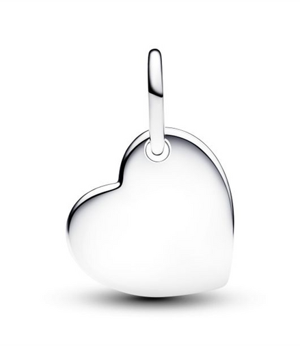 Pandora Engravable Heart Red Stone Dangle Charm