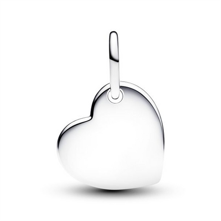 Pandora Engravable Heart Aqua Blue Stone Dangle Charm