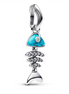 Pandora Turquoise-colored Fishbone Dangle Charm