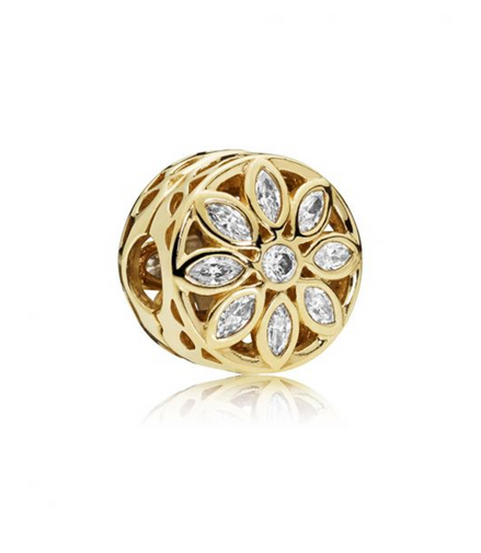 Pandora TImeless 14K Gold Opulent Flower Clip