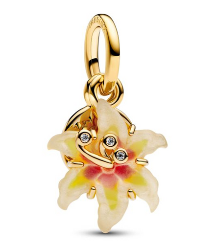 Pandora - Disney Tangled Sundrop Flower Glow-in-the-dark Gold-Plated Charm