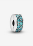 Pandora Momenrts Teal Pavé Clip Charm