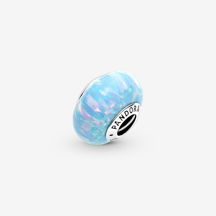 Pandora Moments Opalescent Ocean Blue Murano Charm