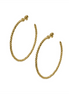Desmos Ladies 55mm Slash Diamond-Cut Hoop Earrings