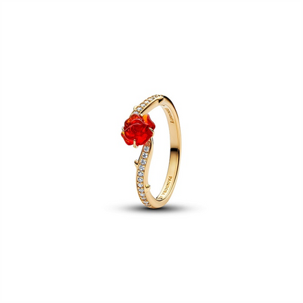 Disney Beauty and the Beast Enchanted Rose Ring Size 58