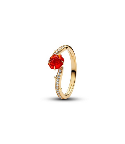 Disney Beauty and the Beast Enchanted Rose Ring Size 52