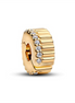 Pandora Ribbed Gold-Plated Clip Charm