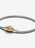 Pandora Moments Snake Clasp And Chain Bracelet Size 18