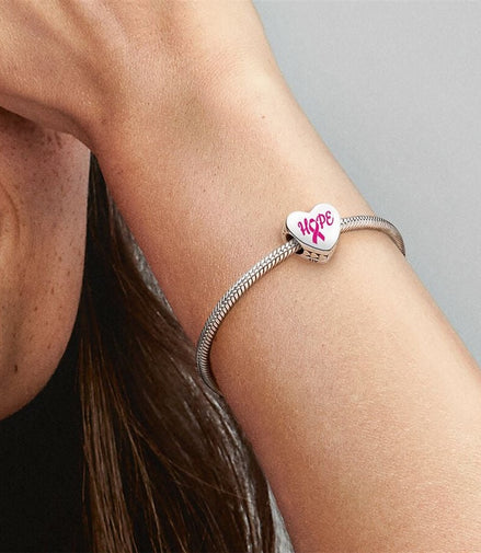Pandora Moments Hope Pink Ribbon Charm
