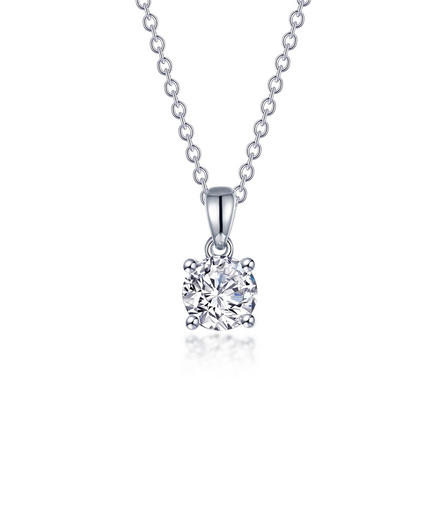 LaFonn 1.25 CTW Simulated Diamond 4 Prong Solitaire Necklace