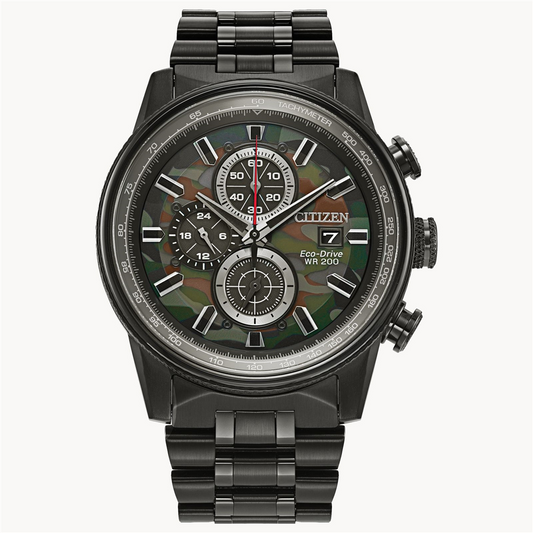 Citizen Eco-Drive Nighthawk Black Ion-Plated Bracelet Watch