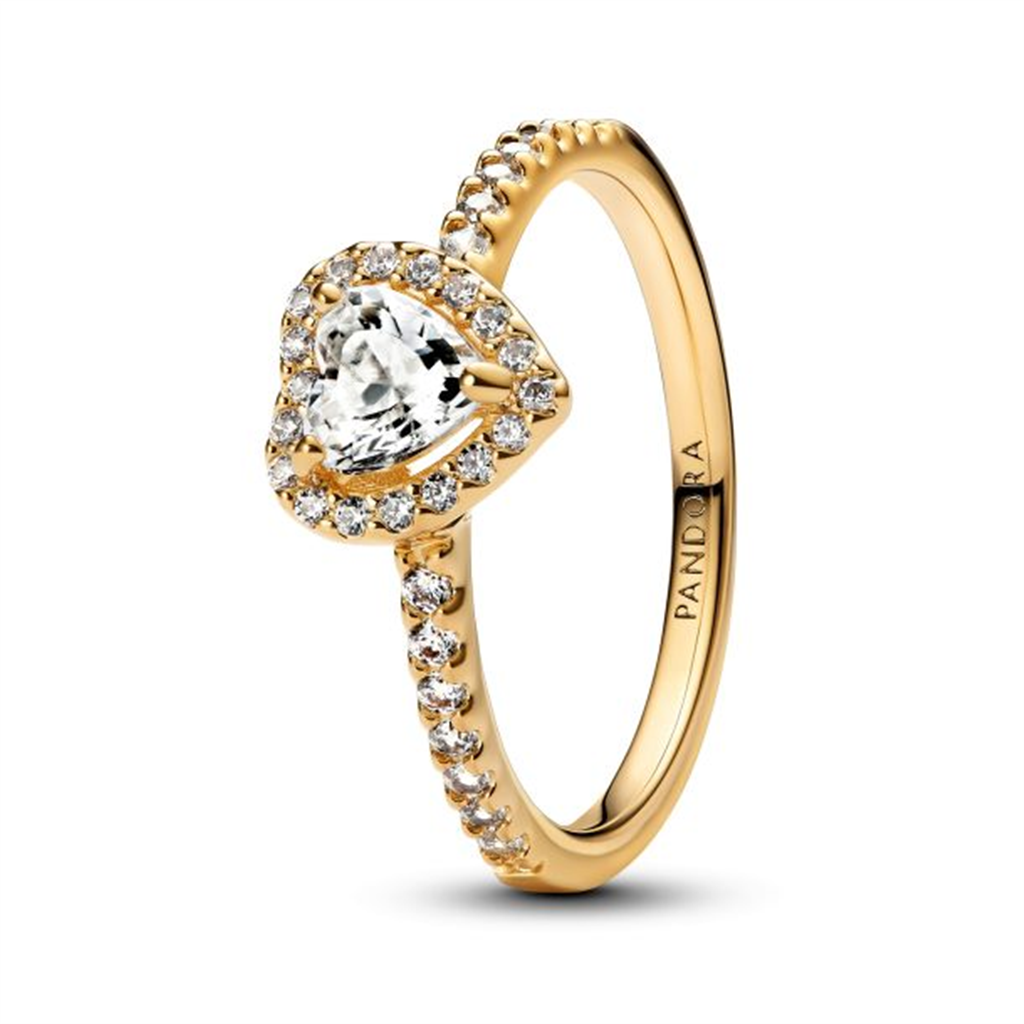 Pandora Timeless Elevated Heart Ring Size 9