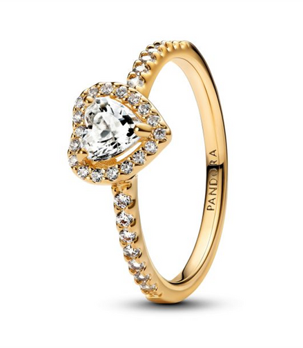 Pandora Timeless Elevated Heart Ring Size 6