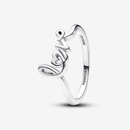 Pandora Moments Handwritten Love Ring Size 7.5
