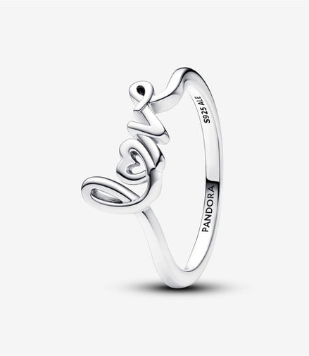 Pandora Moments Handwritten Love Ring Size 7.5
