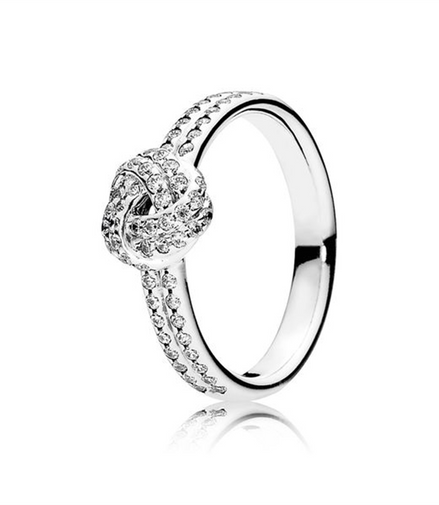 Pandora Timeless Shimmering Knot Ring Size 4.5