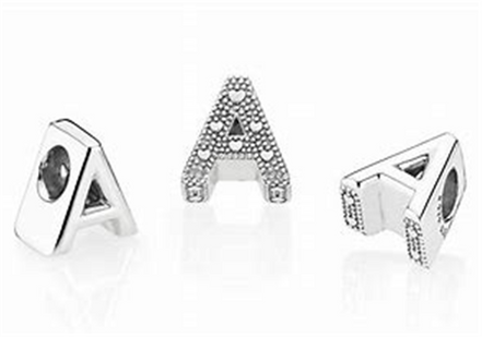 Pandora Moments Letter A Alphabet Charm