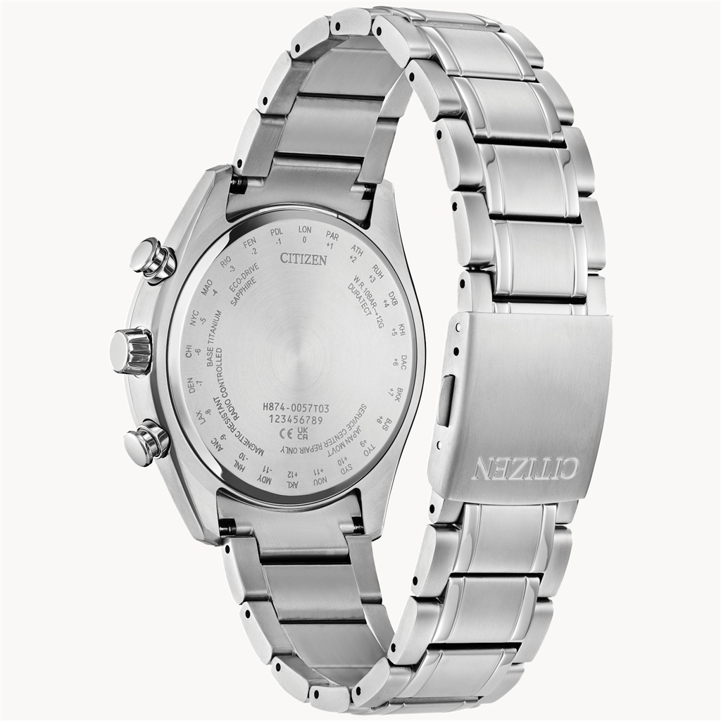 Citizen Eco-Drive Tsuki-yomi A-T Grey Dial Super Titanium Watch