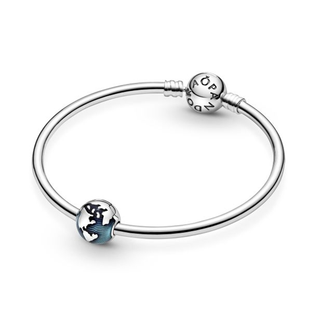 Pandora Blue Globe Clip Charm