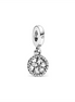 Sparkling Snowflake Circle Dangle