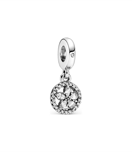 Sparkling Snowflake Circle Dangle