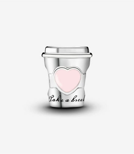 Pandora Moments Take A Break Coffee Cup Charm