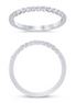14K White Gold 0.25 CTW Diamond Crown Set Half Eternity Band