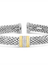 Sterling Silver And 18K Yellow Gold 7.7MM Diamond Popcorn Cuff Bracelet
