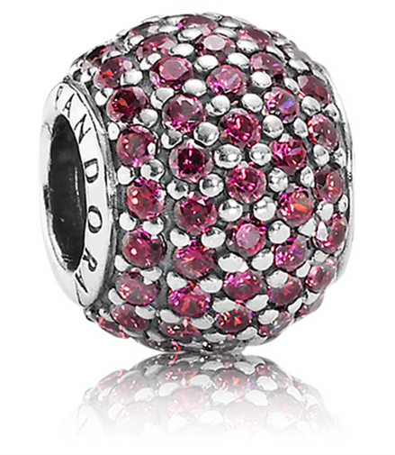 Red Pave Lights Charm
