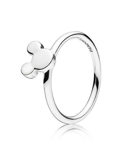 Pandora Disney Mickey Mouse Silver Silhouette Ring 4.5
