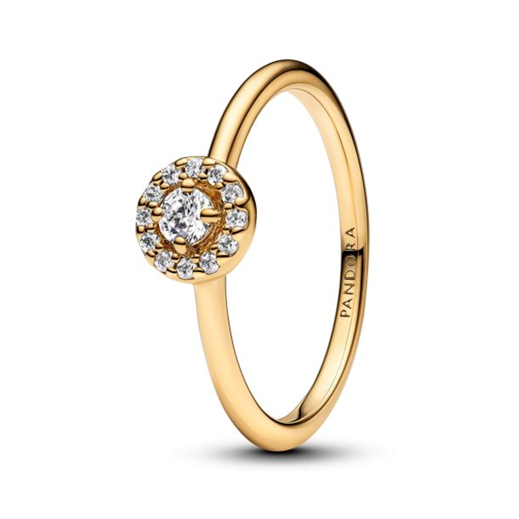 Pandora Timeless Round Pave Halo Ring Size 7
