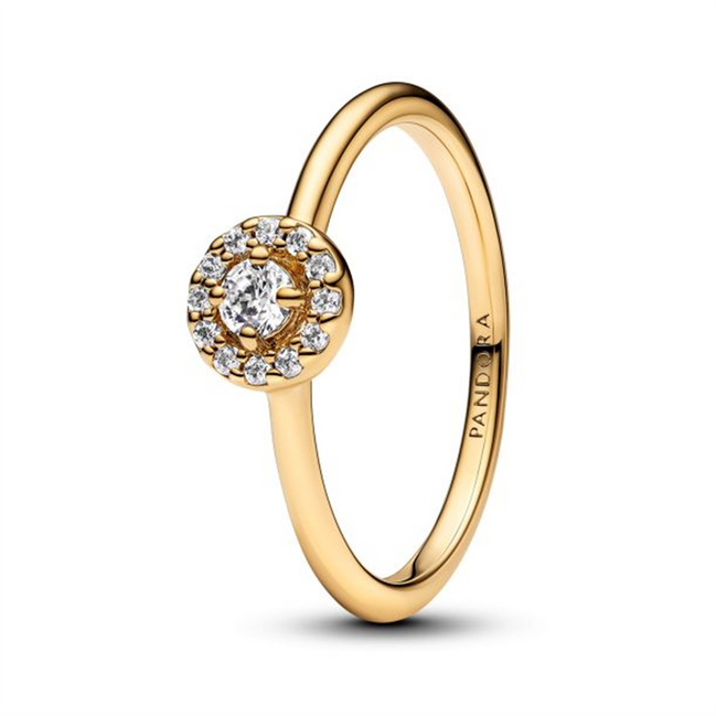 Pandora Timeless Round Pave Halo Ring Size 7