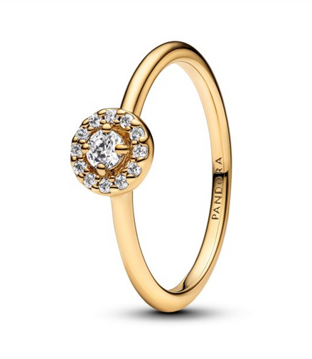 Pandora Timeless Round Pave Halo Ring Size 7