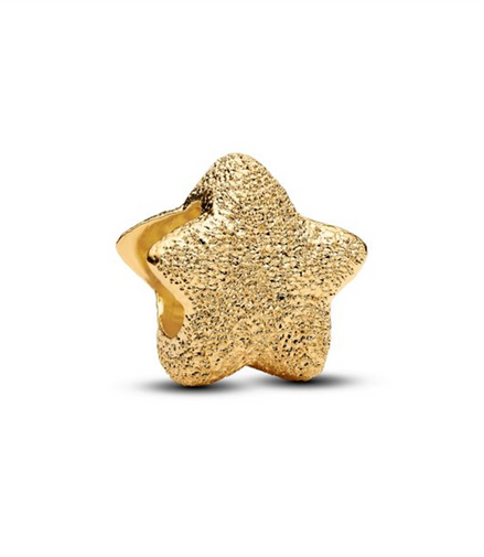 Pandora Textured Star Gold-Plated Mini Charm