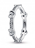 Pandora Moments Radiant Sparkling Hearts Ring Size 7.5