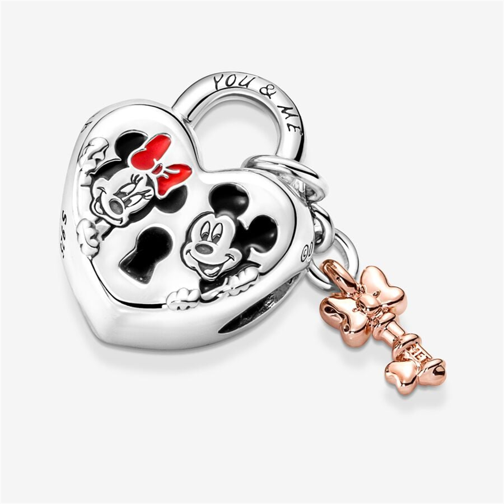 Pandora Disney Mickey Mouse & Minnie Mouse Padlock Charm